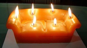 Now the age old WVU victory celebration is now a candle. And there's plenty of wax to go around.