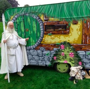 Yes, some one decorated a camper to look like Bag End from the Shire. I know it's perhaps one of the geekiest things one can ever do.