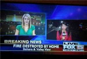 I think it's supposed to be "Home Destroyed by Fire." Obviously someone got the word order wrong. Because homes don't destroy fires.
