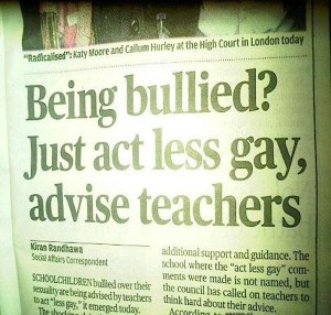 This is pretty insulting because how could you act less gay? Besides, what do they mean by "acting gay?" It doesn't make sense.