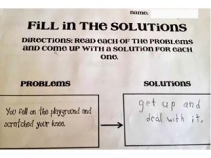 Well, at least that kid has a point. But they probably haven't heard about First Aid.