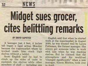 Somehow this paper isn't helping its case by using the term "midget." Dwarves find the term derogatory.