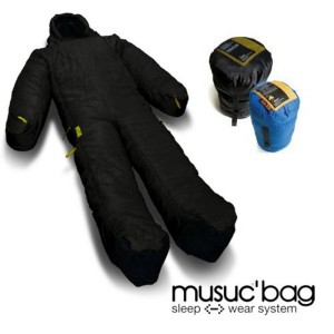 Yes, it's a sleeping bag you can wear. I know it's crazy and I probably showed this before. But I couldn't resist.