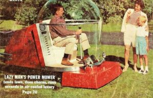 This is from a vintage image as you can see. Has a rather futuristic design with the dad in the bubble.