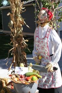 Well, she seems to have quite the variety. Not sure people wear flowery aprons anymore. But it adds a nice touch.