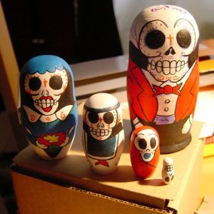 Each one is depicted as skulls as specified. Make great decorations on any Mexican shelf.
