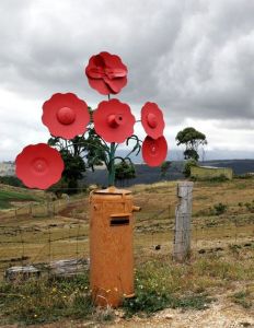 Okay, they're metal flowers. But whatever they're made from, they're quite pretty to me.