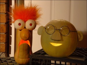 Like how they used a squash for Beaker. That's just so perfect. Might've used a melon for Bunsen Honeydew. Clever.