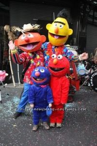 Yet, they wear their shirts over their regular sweaters. Doesn't really look right. Like Elmo and Grover though.