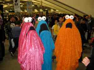 Oh, those are the aliens from Sesame Street. They're the ones that go, "Yip, yip, yip, yip, yip." Seem like they're quite easy to make.