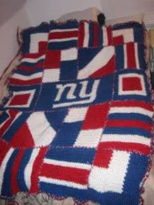 Guess this was made from a variety of different pattern squares in red, white, and blue. Hope it's easy on the eyes.