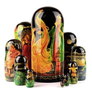 Since nesting dolls are from Russia, it's only fair. The large one has the gorgeous Firebird.