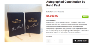 And it could be yours for $1,000 so you can use it to justify your free market fantasy. Too bad Rand ended up suspending his campaign in the end.