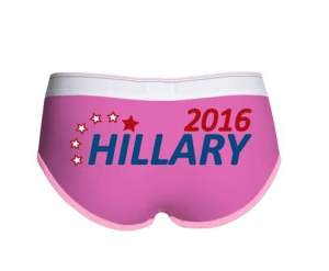 Or at least show these underwear to let people know that you're not an idiot when it comes to politics. And that you don't want your president to set a terrible example to your kids.