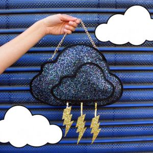Well, it's a storm cloud purse with lightning bolts dangling from it. The cloud is in beads.