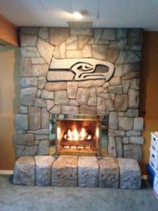 As with the fire hydrant, it's not for sale at all. But you have to admire how the Seahawk logo blends in with the stone work.