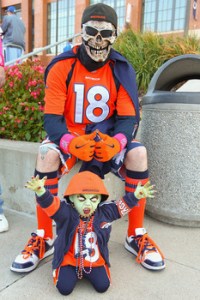 Even better when both father and child wear jerseys with the same number. Not sure if this is heartwarming or creepy. Okay, it's kind of ridiculous.
