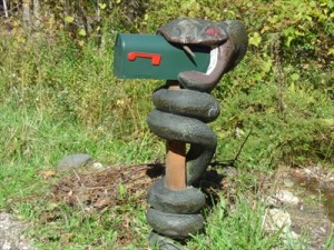 Don't worry, the snake isn't real and is only on there for artistic purposes. So you're safe.