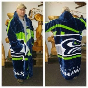 It's like a hooded snuggie that you wear the other way. Though it may keep you from freezing, it'll also make you look like an idiot.