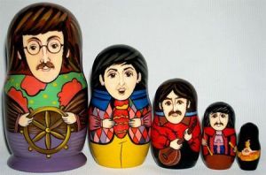 It's from the cartoon they were in during the late 1960s. So having a nesting doll set of Yellow Submarine is inevitable.