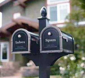 I'm sure the spam mailbox is practically empty. But this set up is pretty amusing.