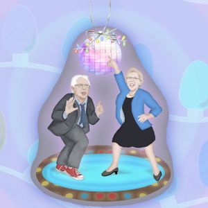 Yes, I know it shows them in a disco. But they'll always be a dream because Bernie lost the Dem primary and Warren had no desire to be veep.