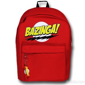 It's similar to Sheldon's Flash backpack with his catchphrase. Let's just say Sheldon would be proud of it.