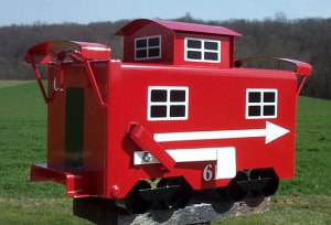 After all, the caboose is usually the end of the train. So I guess the caboose mailbox fits.
