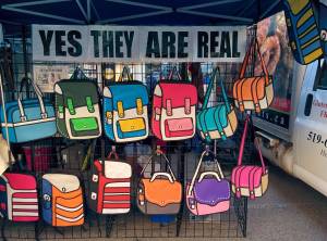 There's a company that makes bags like these. And yes, they may look cartoonish but they're real.
