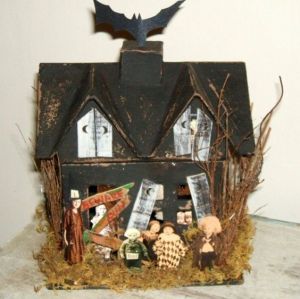 Still, this isn't a safe place for children. But I do love how this person used vintage Halloween kids for effect.