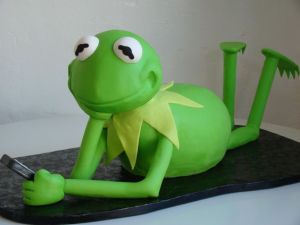 It just has Kermit being his laid back self. Not minding anyone's business but his own.
