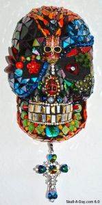 Well, Dia de los Muertos does have some religious elements in it. But these tiles seem highly reflective if you ask me.