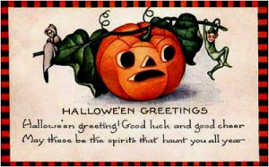 From I-Mockery: "Are those two little guys actually supposed to be the spirits of "good luck" and "cheer"? I only ask because one of them looks like an annoying elf and the other looks like a depressed miniature grim reaper. Not exactly the kind of spirits you want visiting you all year long."