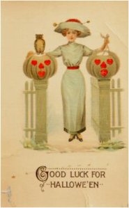 From I-Mockery: "If there's one thing this image doesn't make me feel, it's good luck. Fear the evil albino pumpkin lady." Thanks, lady with the demonic jack-o-lanterns, I'll keep that in mind.