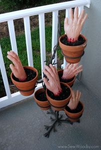 Okay, maybe not how this decoration implies. Still, if I found hands in pots like this, I'd kind of freak out.