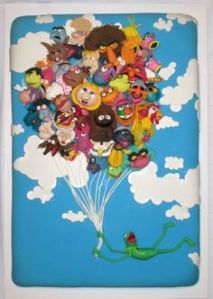 Well, it features Kermit with a bunch of other Muppet balloons. By the way, there's a 3D version of this one.
