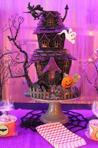 I especially like how it's situated on a platter like a haunted house on a hill. Also like the tree right beside it.