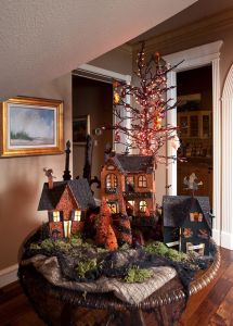 Each of these is decorated in its own way. There are even orange and black trees in the middle along with moss and rocks.