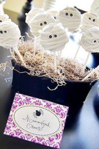 Yes, another Oreo treat. And these are on a stick. Still, they seem more cute than scary.