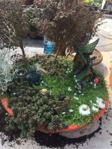 I can see Frankenstein's monster from the ground as well as a goblin. At least I think it's a goblin.