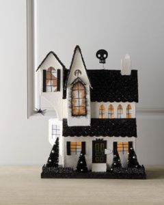 But notice how it has a black roof, orange from the inside, as well as a spider and skull on it. Very subtle and very spooky.