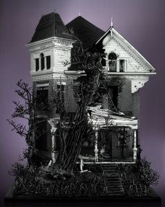 This has to be done by an artist. But it certainly seems like a house you'd see in a horror movie.