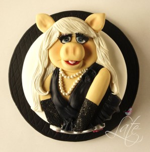 This might be derived from a photo of her in a black dress. But yes, she's sow fabulous.