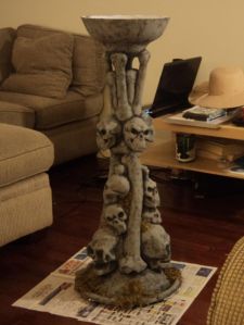 Actually, it's made from paper mache. But it almost looks real doesn't it? Might want to discuss this with the neighbors.