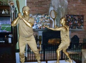 See one excelled in baseball and the other in tennis. Still, love how they're posing like that.