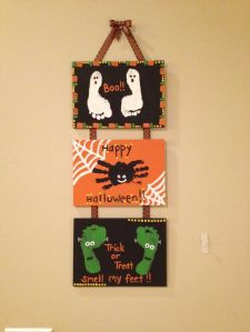 Helps it has footprints for ghosts and Frankenstein monsters. Adorable.