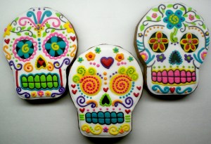 I guess these go with the other gingerbread skeleton cookies. Love how each one is decorated though.