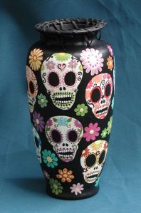 Sure people might think you're a bit too into the Addams family. But these skulls are richly decorated for Day of the Dead.