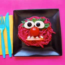 Well, it's the only kind of pasta with pink noodles. Just to match Animal's fur.