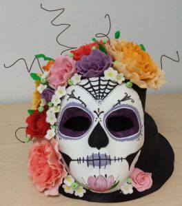 Well, the flowers are all over the skull in this one. But I can't help but adore it.